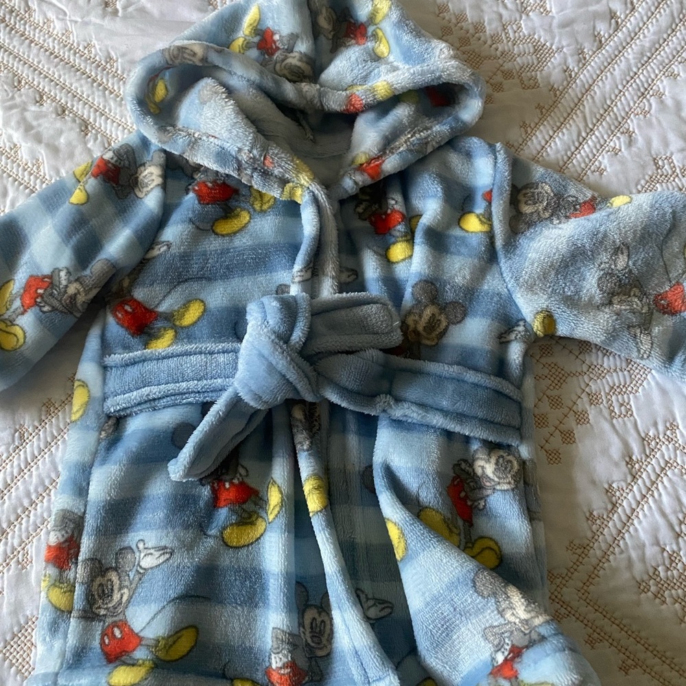 Disney Mickey Mouse Blue Baby Bathrobe